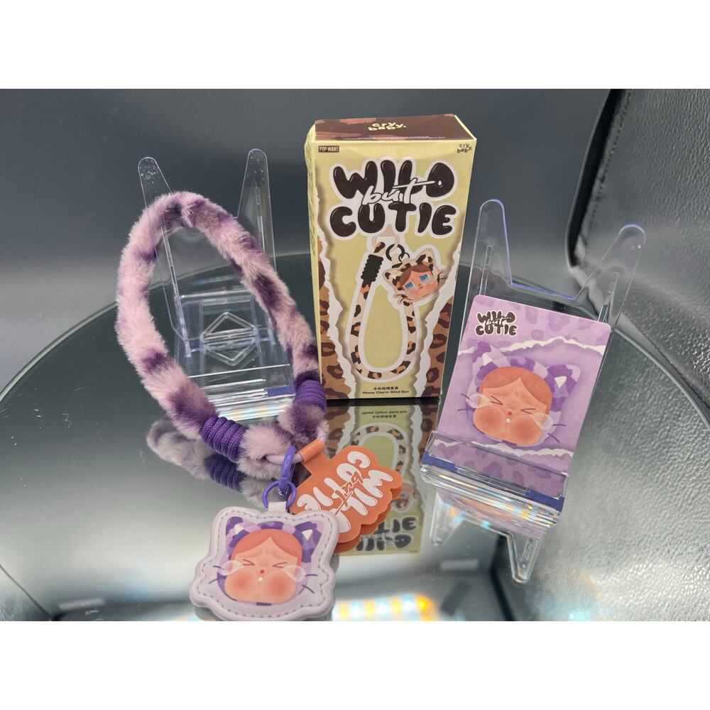 Pop Mart Crybaby Wild but Cutie phone charm NEON CUTIE (purple)